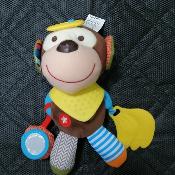 FIGEPO Animal Toy – Soft & Cuddly Plush Monkey– Washable – Newborns, Toddlers, Kids