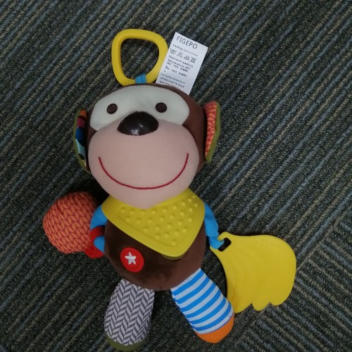 FIGEPO Animal Toy – Soft & Cuddly Plush Monkey– Washable – Newborns, Toddlers, Kids